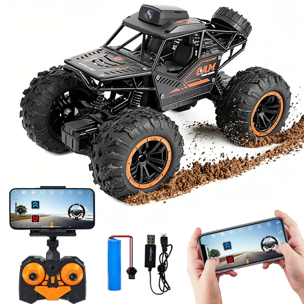 RC Car with Camera – High-Speed Alloy Off-Road Truck (App FPV)