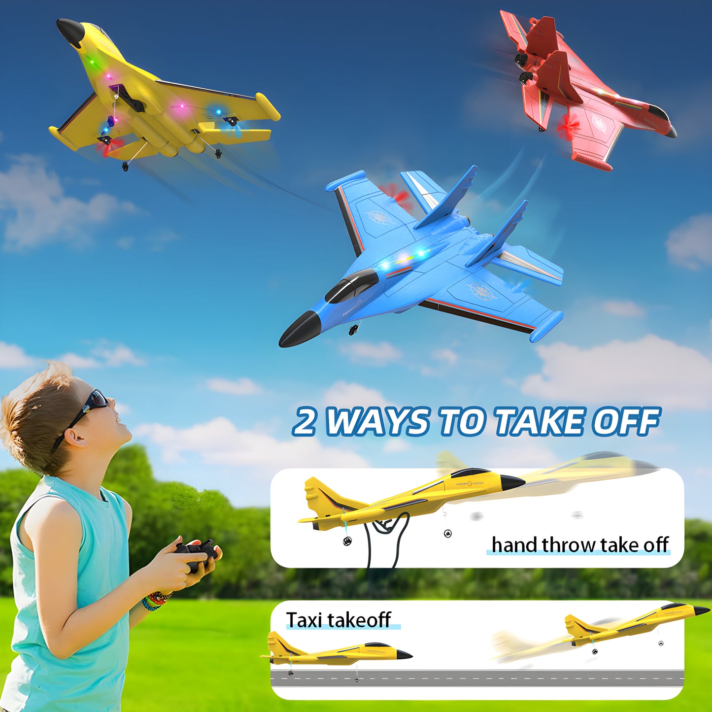 F-37 Style RC Airplane, 2.4GHz Gyro (3 Colors)