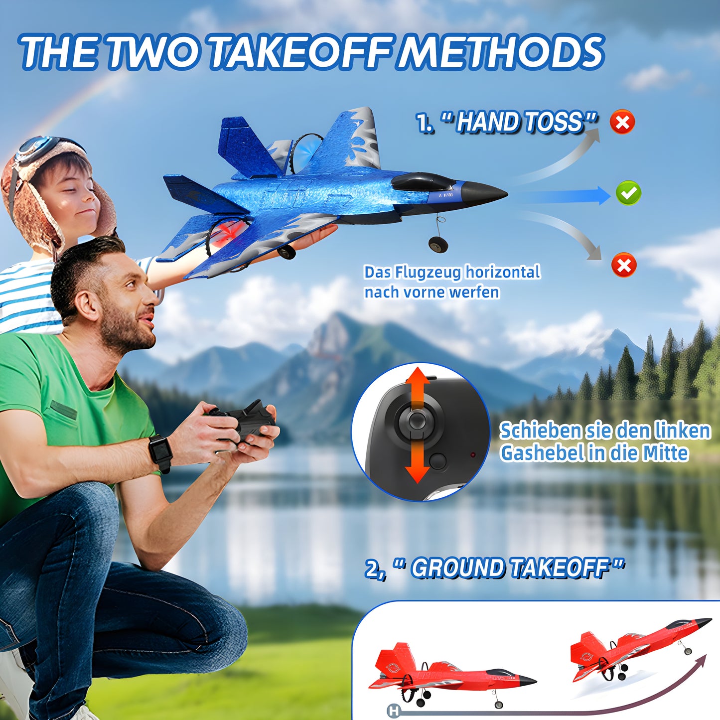 F-39 RC Airplane, 2.4GHz, 6-Axis Gyro, LED.