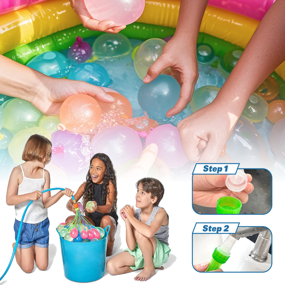 Quick-Fill Water Balloons (Multi-Color) for Summer Parties