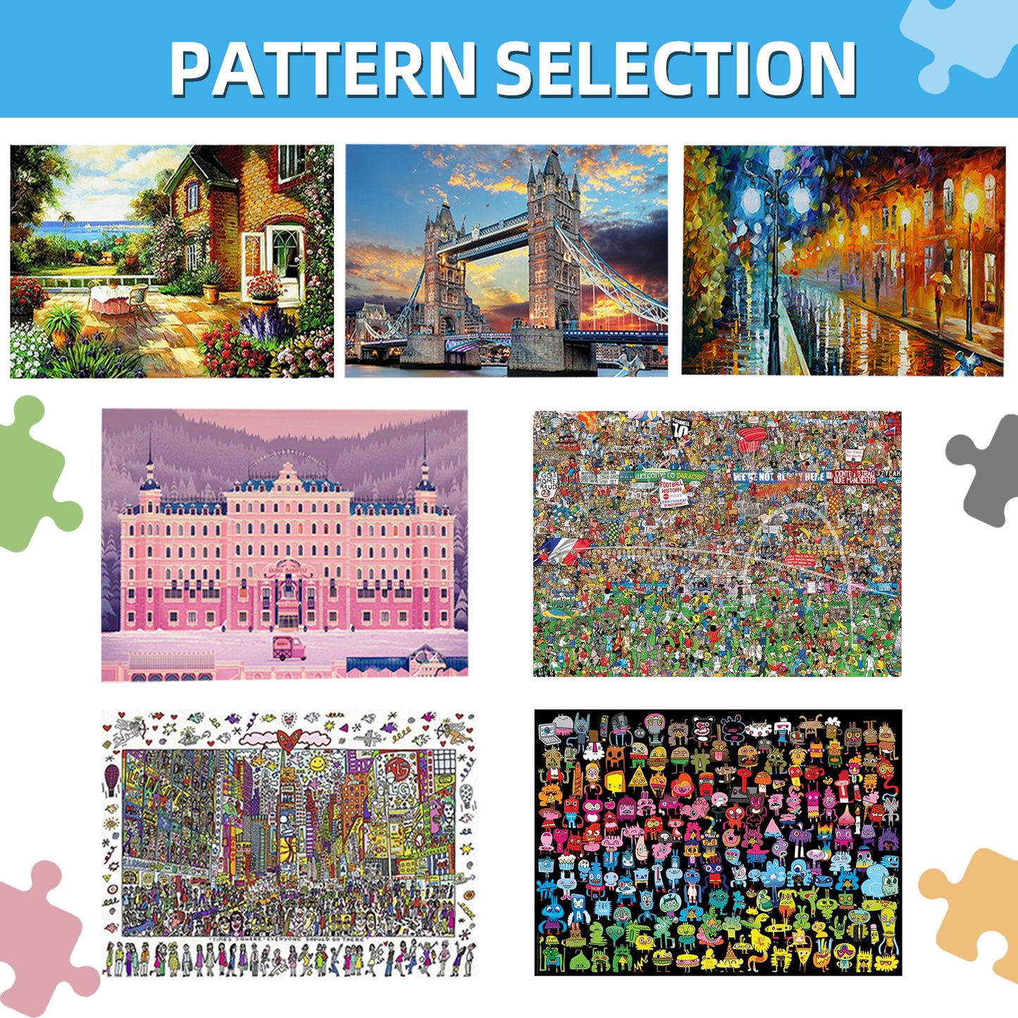 1000 Piece Jigsaw Puzzle for Adults, Paperboard, High Resolution, Matte Finish, No Dust, Includes Poster, 29.52 inches,Birthday Gifts for Adults and Kids Family Game