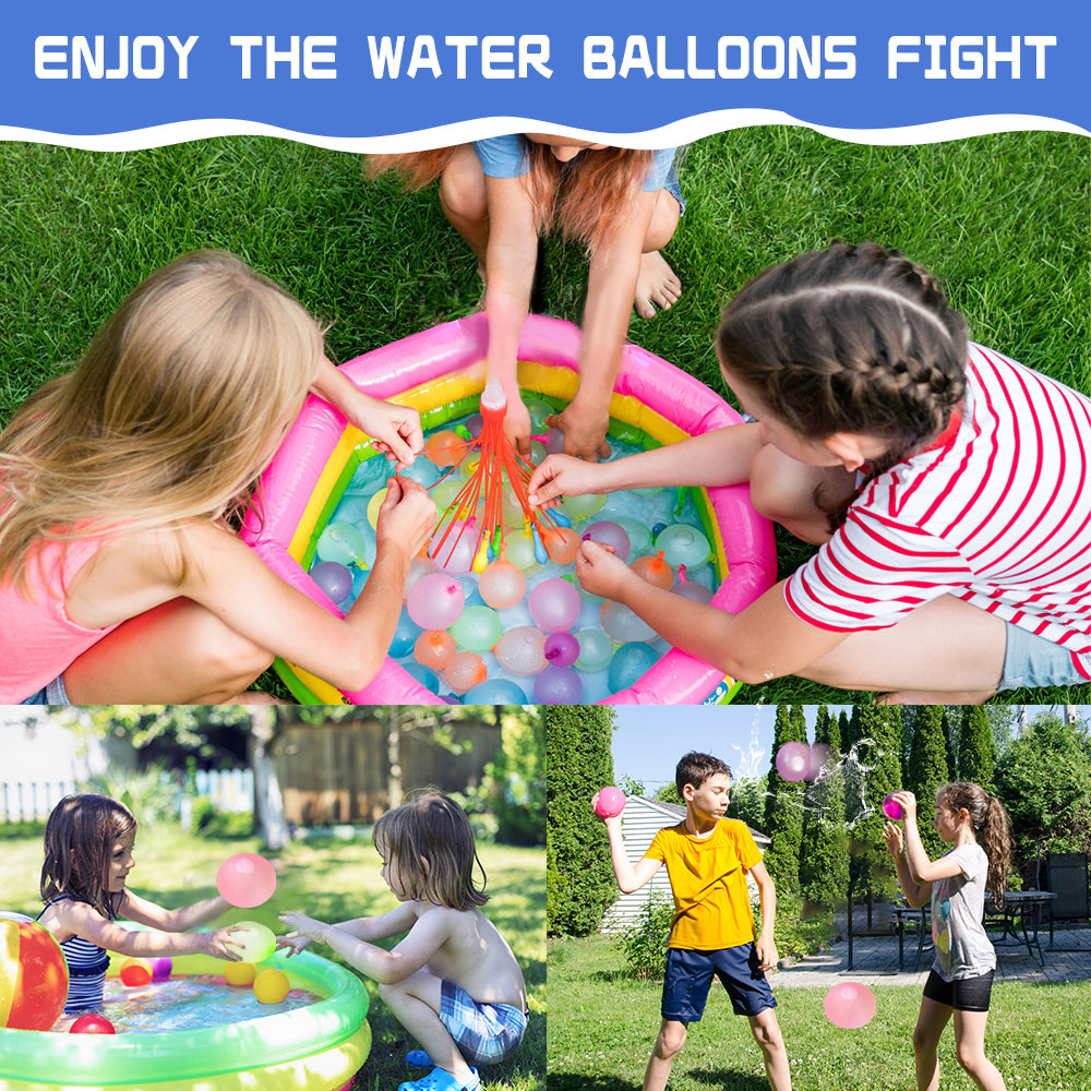 Quick-Fill Water Balloons (Multi-Color) for Summer Parties