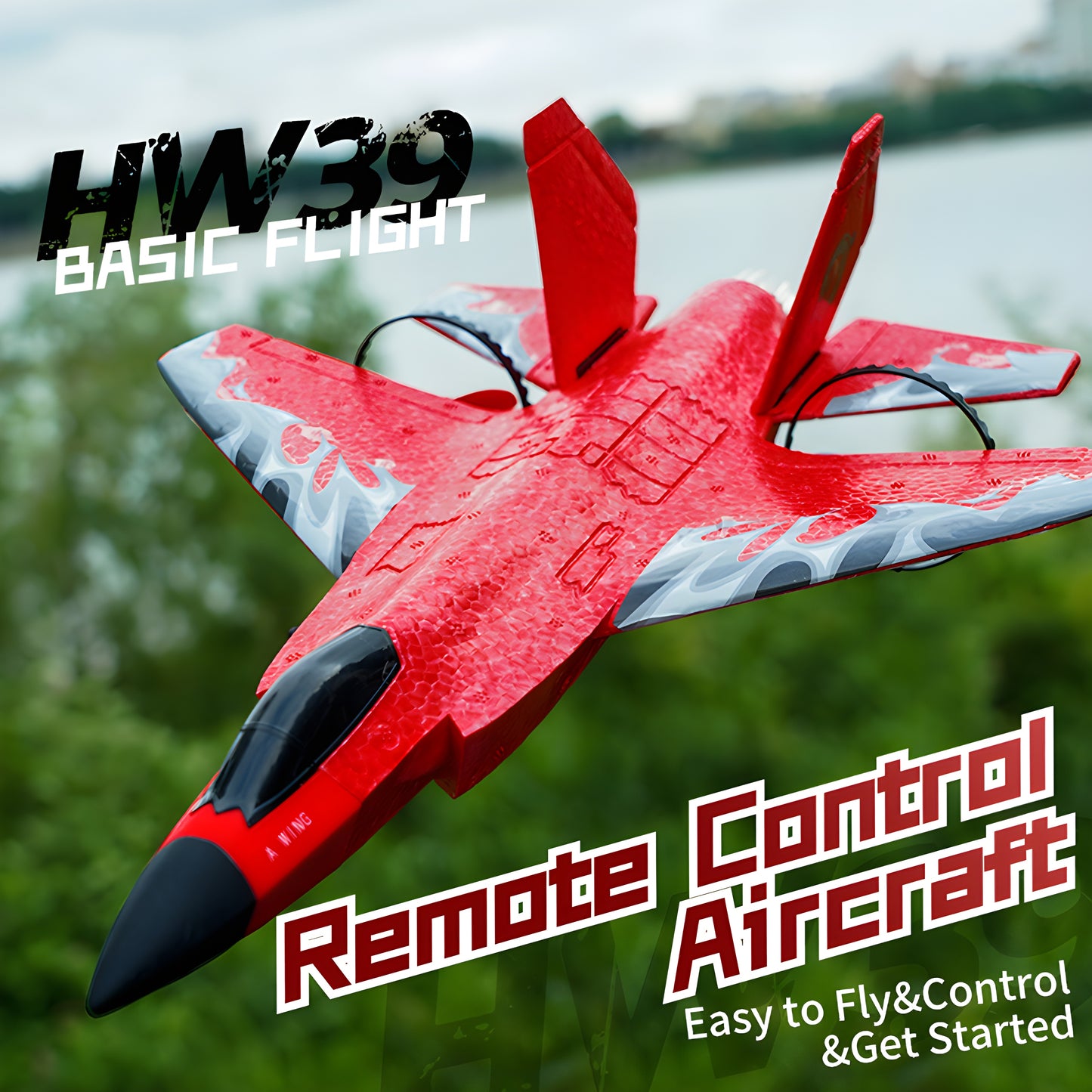 F-39 RC Airplane, 2.4GHz, 6-Axis Gyro, LED.