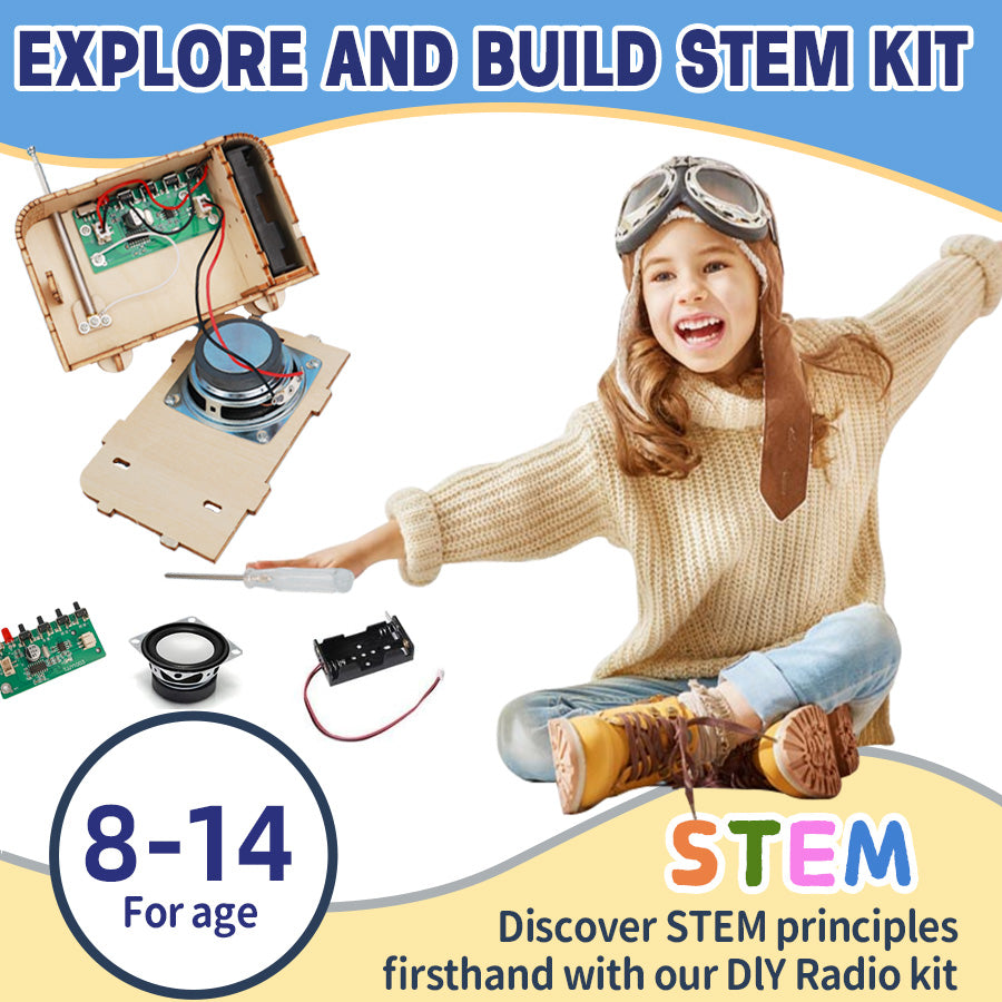 DIY FM Radio Kit – Build Your Own FM Radio (Wooden 3D Puzzle, STEM)