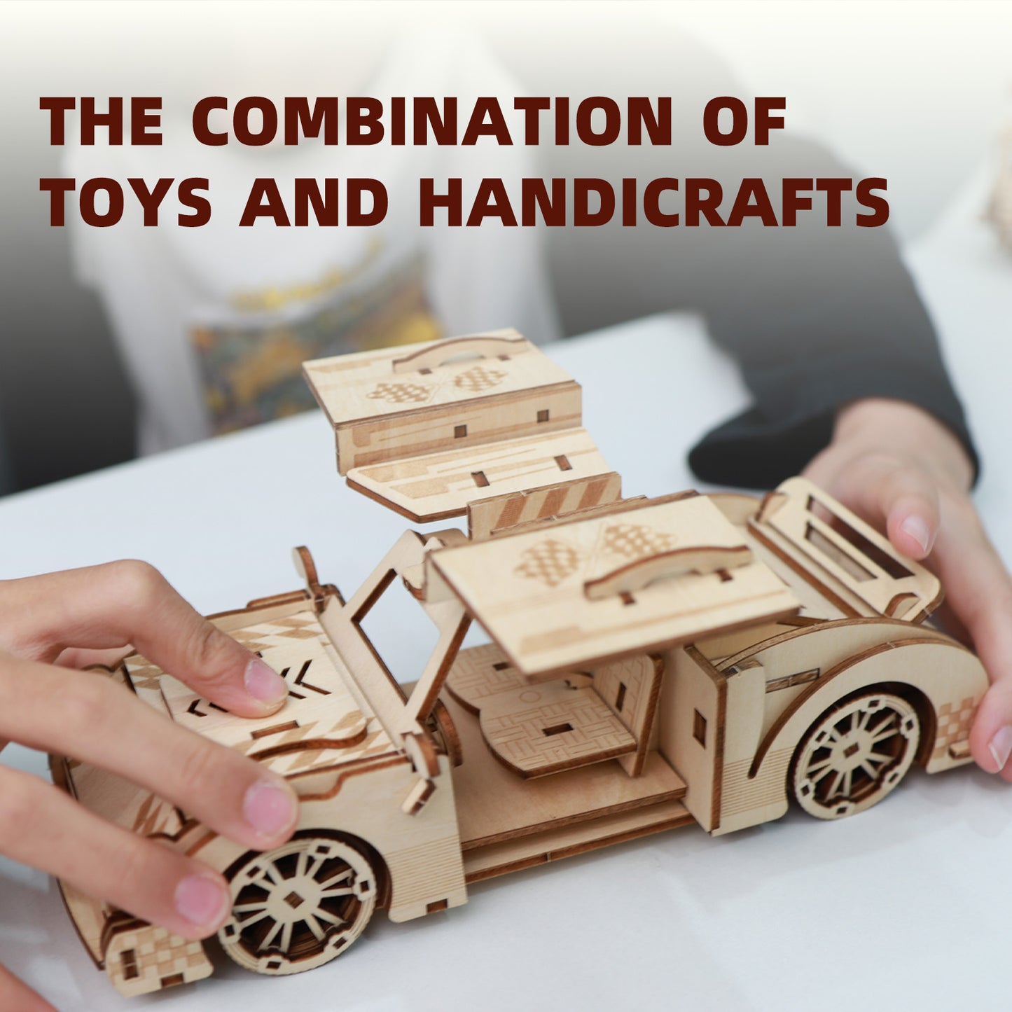 3D Wooden Butterfly Wings Sports Car Model Kit, Build It Yourself, Educational Toy and Gift
