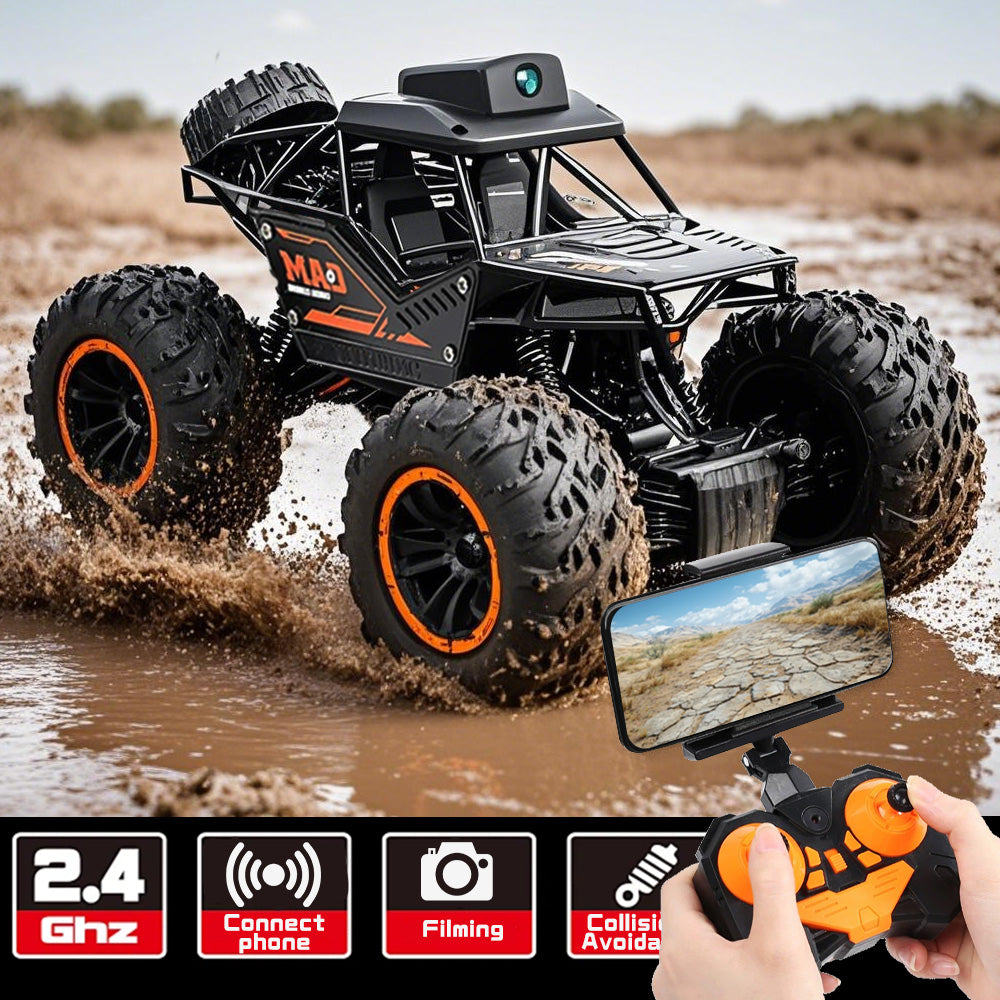 RC Car with Camera – High-Speed Alloy Off-Road Truck (App FPV)