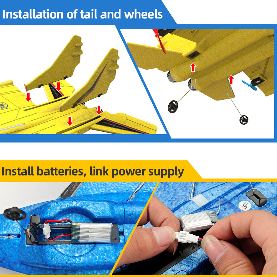 F-37 Style RC Airplane, 2.4GHz Gyro (3 Colors)