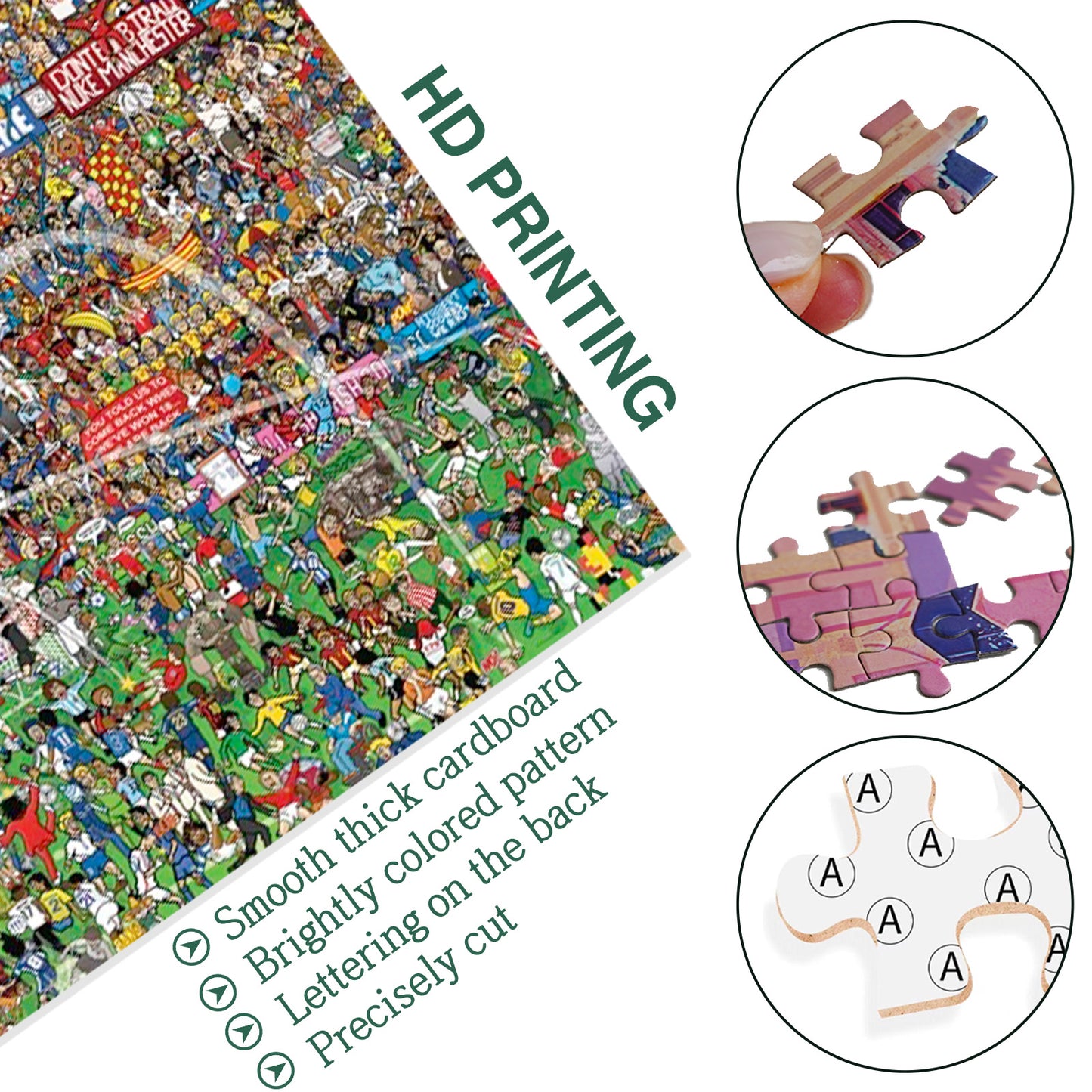 1000 Piece Jigsaw Puzzle for Adults, Paperboard, High Resolution, Matte Finish, No Dust, Includes Poster, 29.52 inches,Birthday Gifts for Adults and Kids Family Game