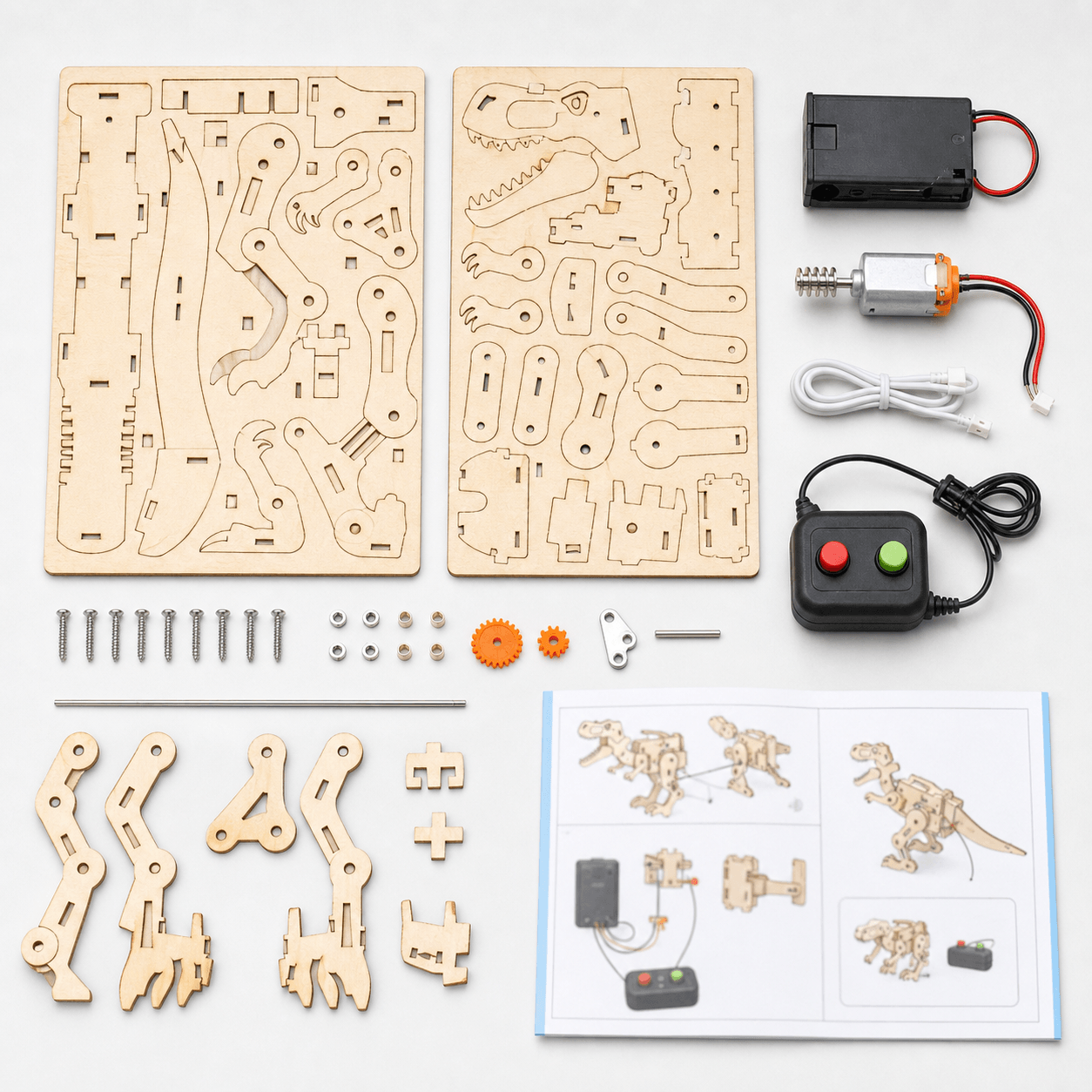 DIY Wooden Dinosaur Model Kit
