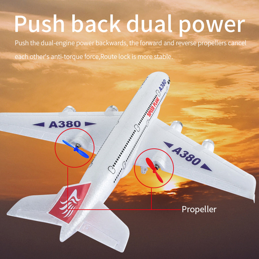RC Plane,Airbus A380 Remote Control Airplane Ready to Fly, 2 Channels RC Airplane,Remote Control Plane for Kids Boys Children Adults Beginners