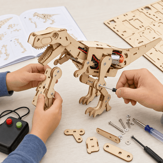 DIY Wooden Dinosaur Model Kit image 2
