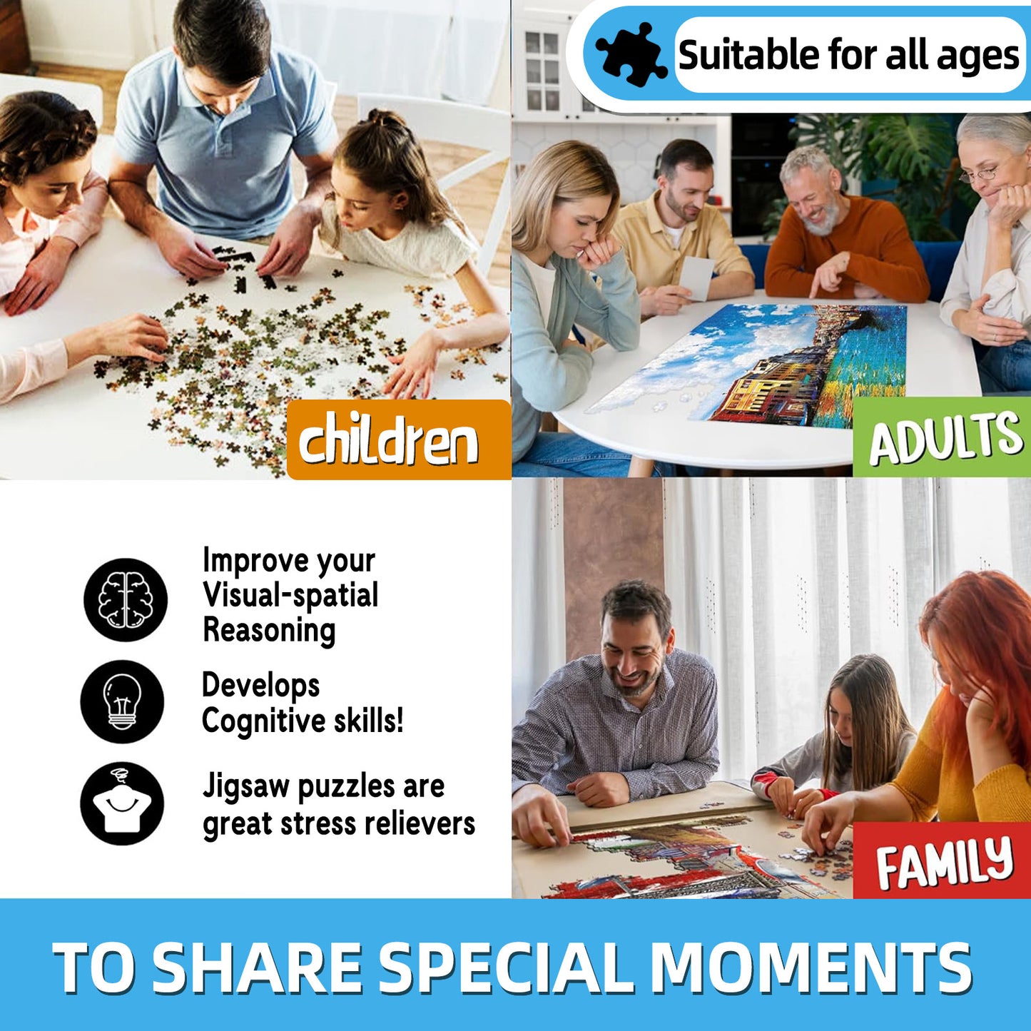 1000 Piece Jigsaw Puzzle for Adults, Paperboard, High Resolution, Matte Finish, No Dust, Includes Poster, 29.52 inches,Birthday Gifts for Adults and Kids Family Game
