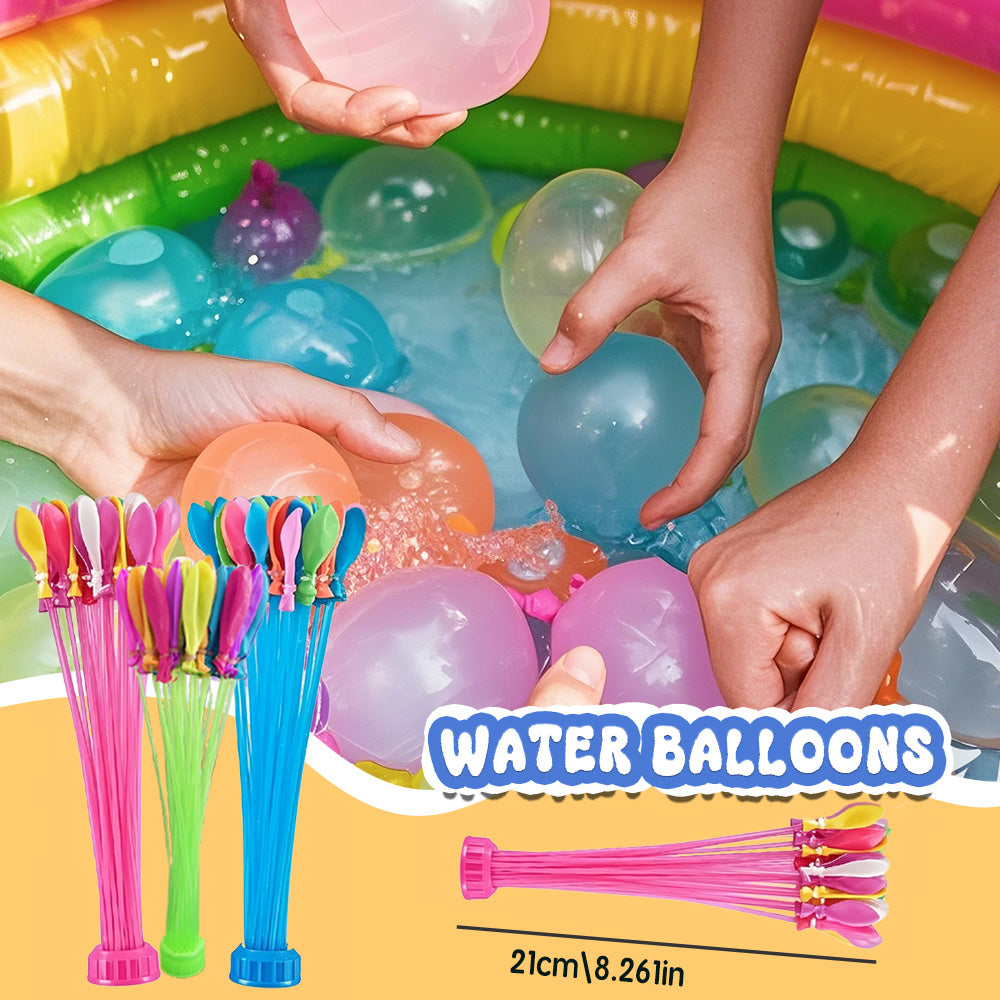 Quick-Fill Water Balloons (Multi-Color) for Summer Parties