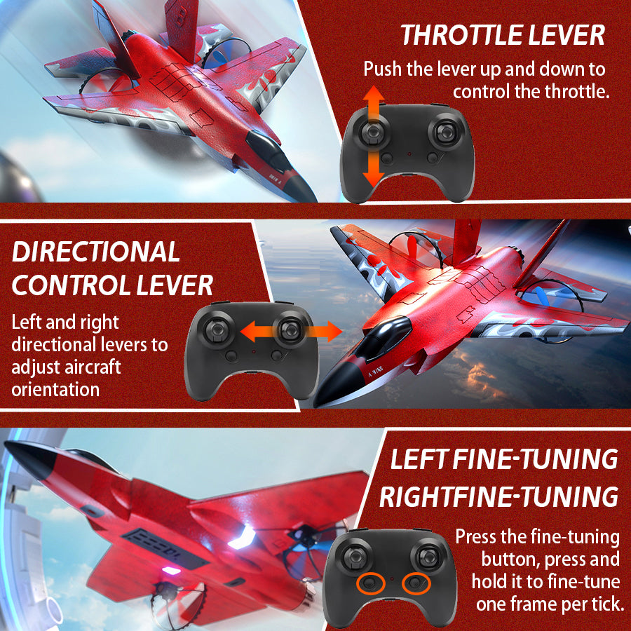 F-39 RC Airplane, 2.4GHz, 6-Axis Gyro, LED.