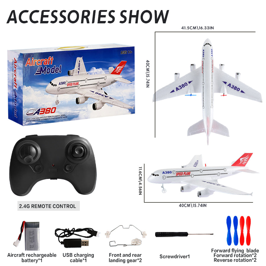 RC Plane,Airbus A380 Remote Control Airplane Ready to Fly, 2 Channels RC Airplane,Remote Control Plane for Kids Boys Children Adults Beginners