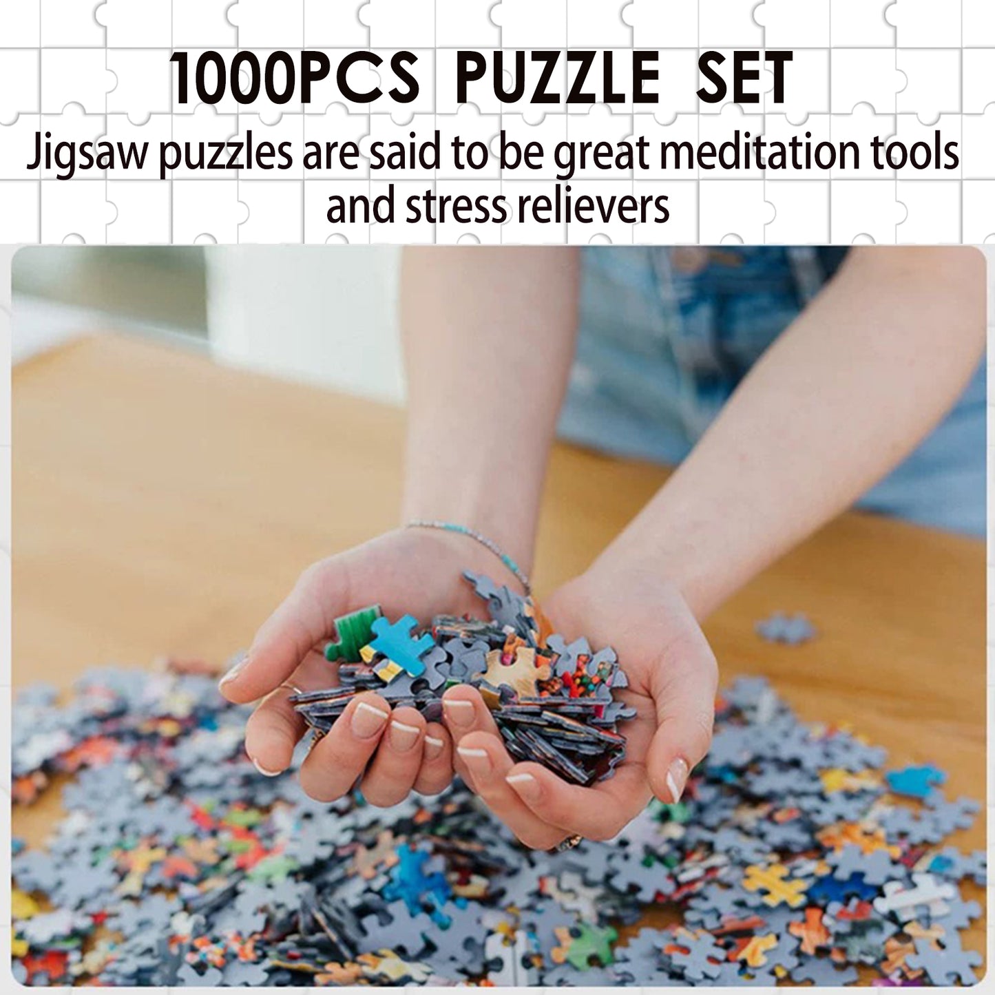 1000 Piece Jigsaw Puzzle for Adults, Paperboard, Round Puzzle, High Resolution, Matte Finish, No Dust, Includes Poster, 27.5 inches,Birthday Gifts for Adults and Kids Family Game