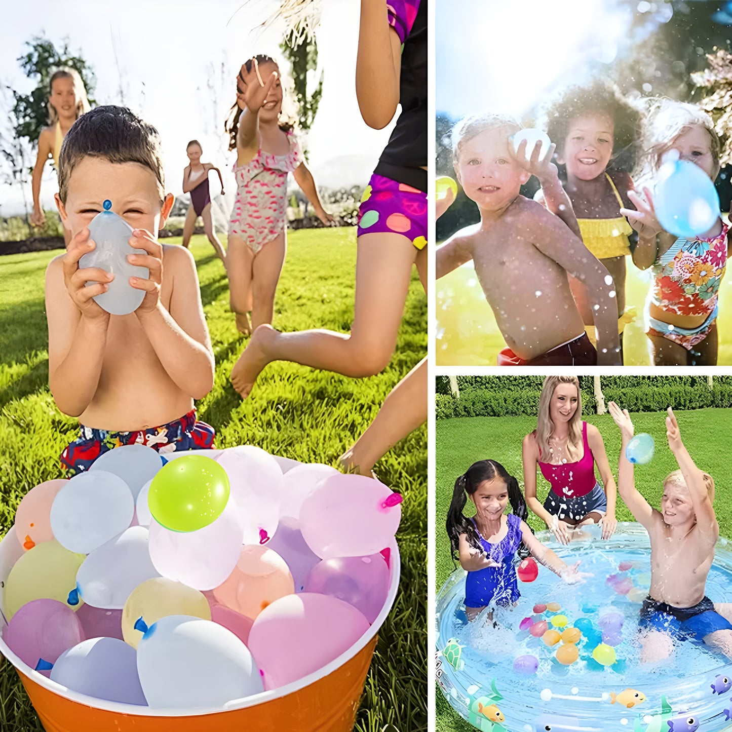 Quick-Fill Water Balloons (Multi-Color) for Summer Parties