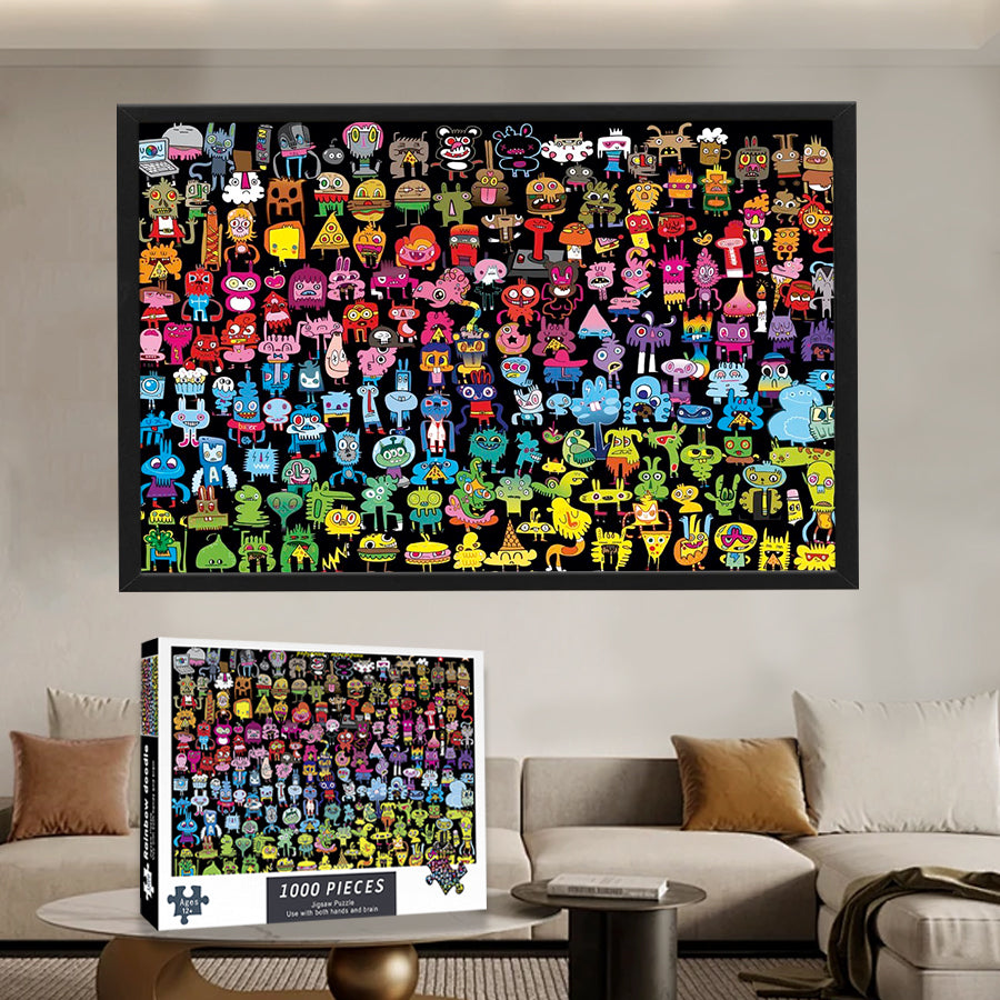 1000 Piece Jigsaw Puzzle for Adults, Paperboard, High Resolution, Matte Finish, No Dust, Includes Poster, 29.52 inches,Birthday Gifts for Adults and Kids Family Game