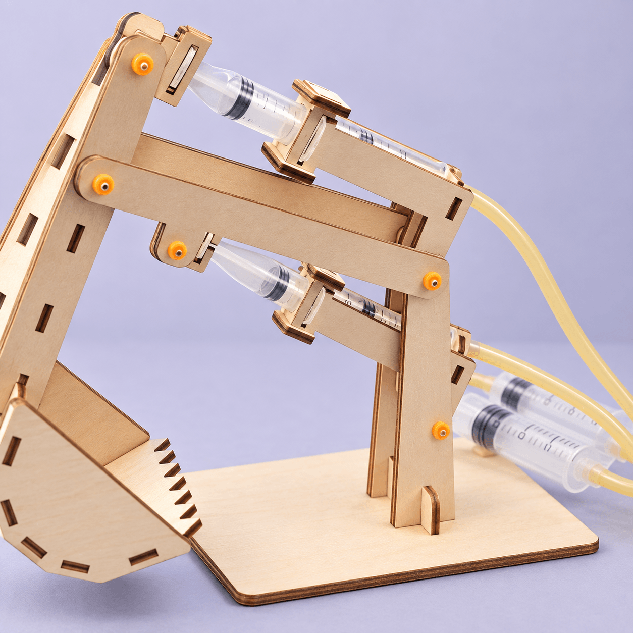 Wooden Hydraulic Excavator STEM Building Kit