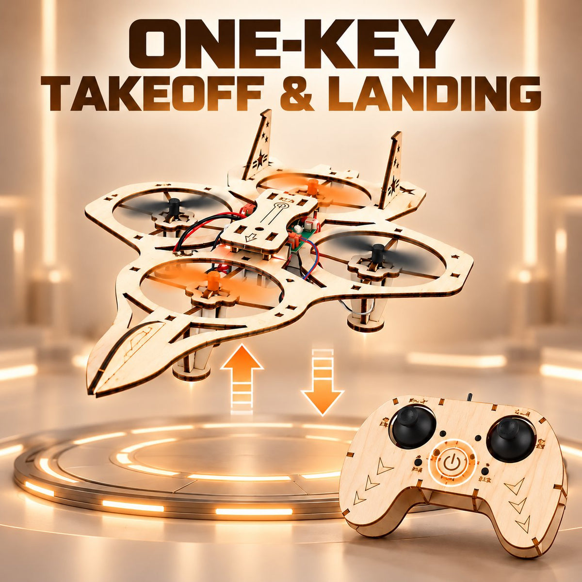 One-key takeoff and landing feature