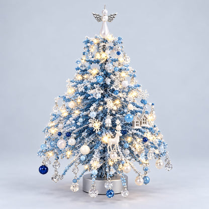 Winter Blue DIY beaded tabletop Christmas tree