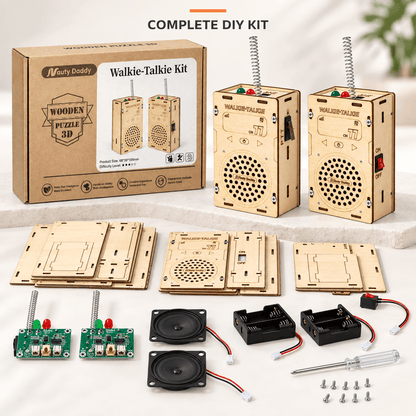 Build Your Own Wooden Walkie Talkie Set