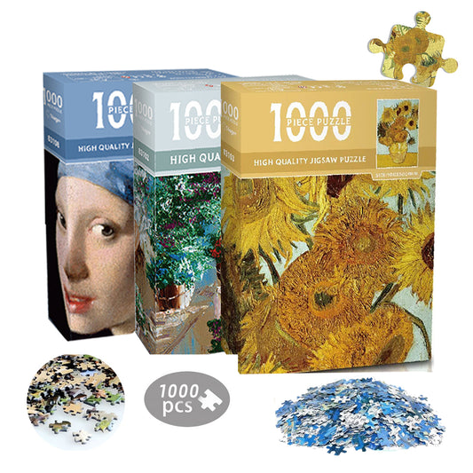 1000 Piece Jigsaw Puzzle for Adults, Paperboard, Round Puzzle, High Resolution, Matte Finish, No Dust, Includes Poster, 27.5 inches,Birthday Gifts for Adults and Kids Family Game