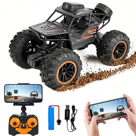 RC Car with Camera – High-Speed Alloy Off-Road Truck (App FPV)