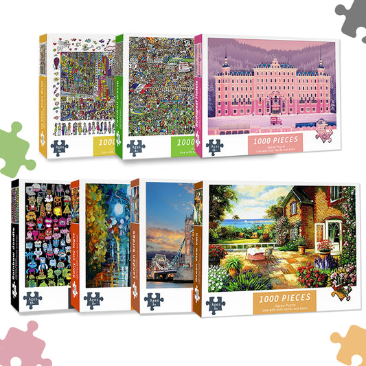 1000 Piece Jigsaw Puzzle for Adults,  Paperboard,  High Resolution, Matte Finish, No Dust, Includes Poster, 29.52 inches,Birthday Gifts for Adults and Kids Family Game