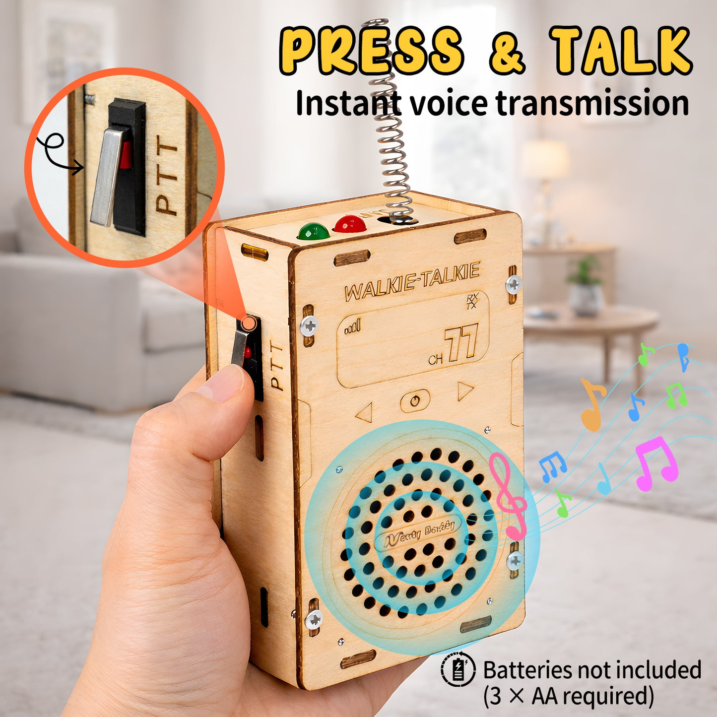 Build Your Own Wooden Walkie Talkie Set