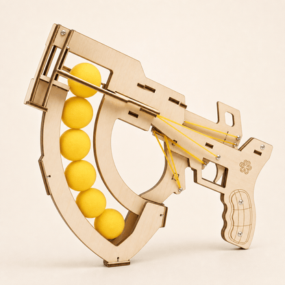 Wooden Ping Pong Ball Launcher