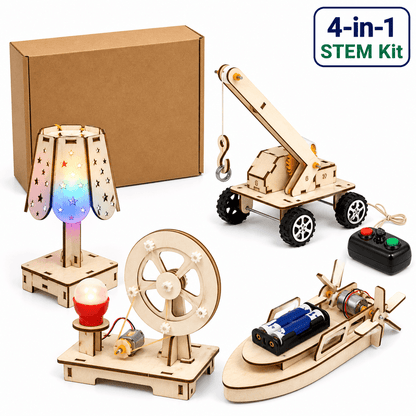 First STEM Success Kit – 4-in-1 DIY Science Toy for Young Builders
