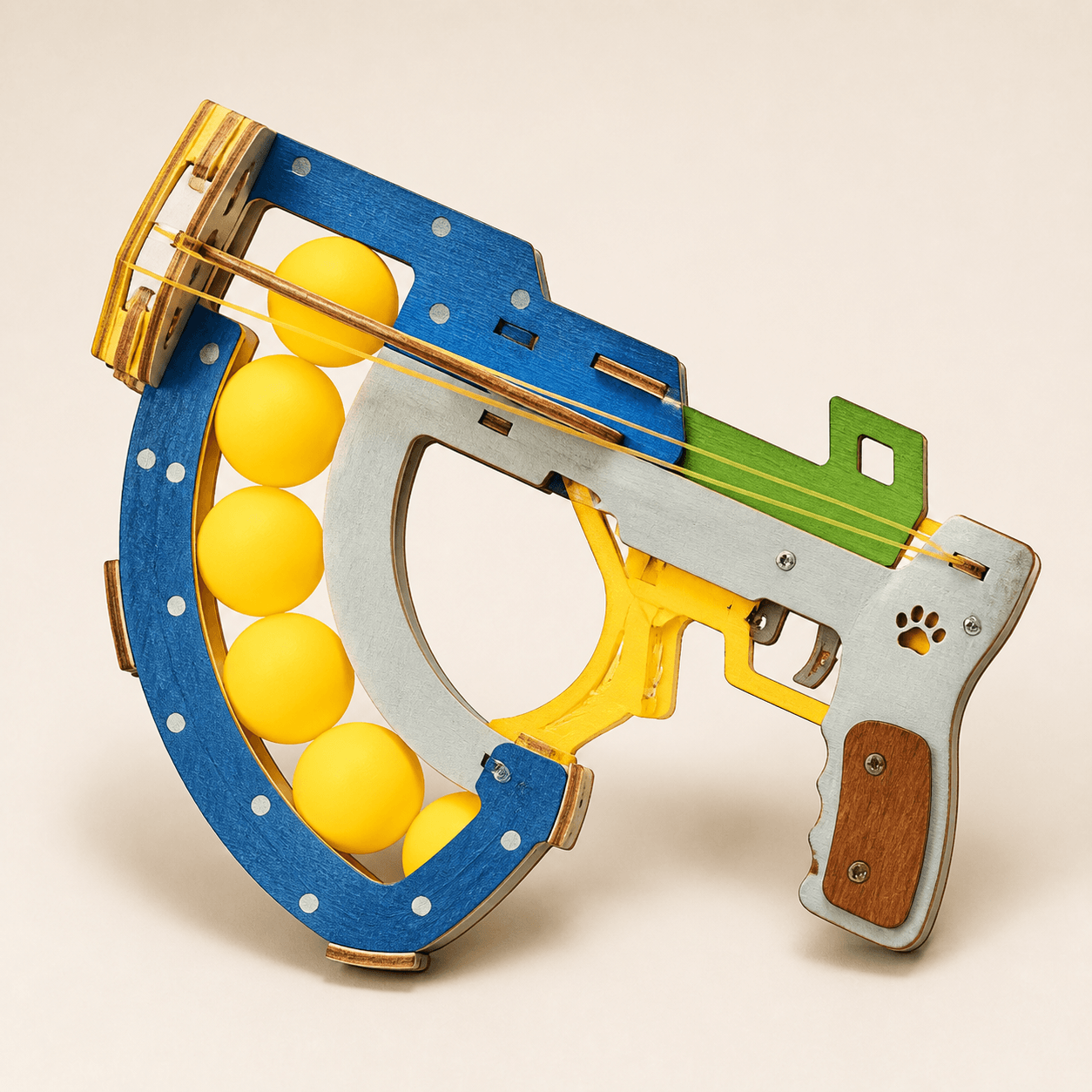 Wooden Ping Pong Ball Launcher