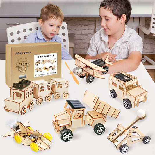 STEM Wood Building Kits for Kids (3D Wooden Projects, Ages 8–12)