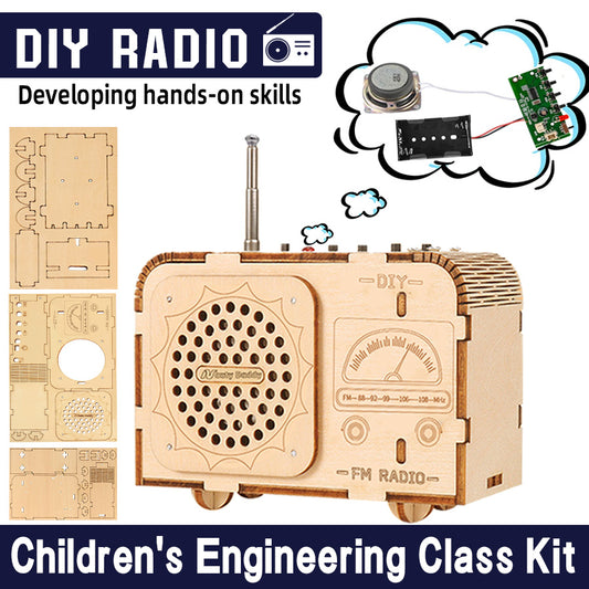 DIY FM Radio Kit – Build Your Own FM Radio (Wooden 3D Puzzle, STEM)