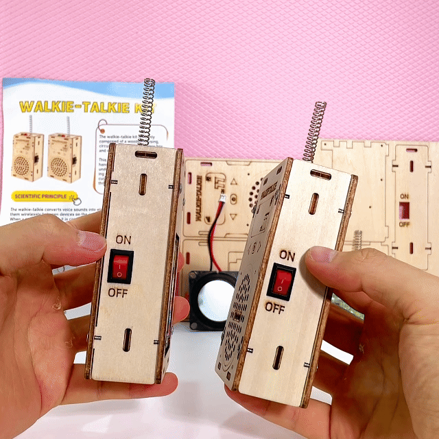 Build Your Own Wooden Walkie Talkie Set