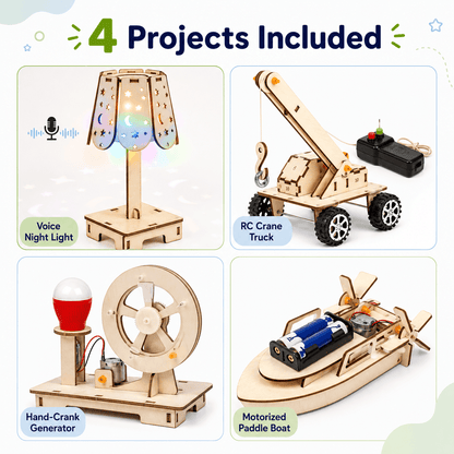 First STEM Success Kit – 4-in-1 DIY Science Toy for Young Builders