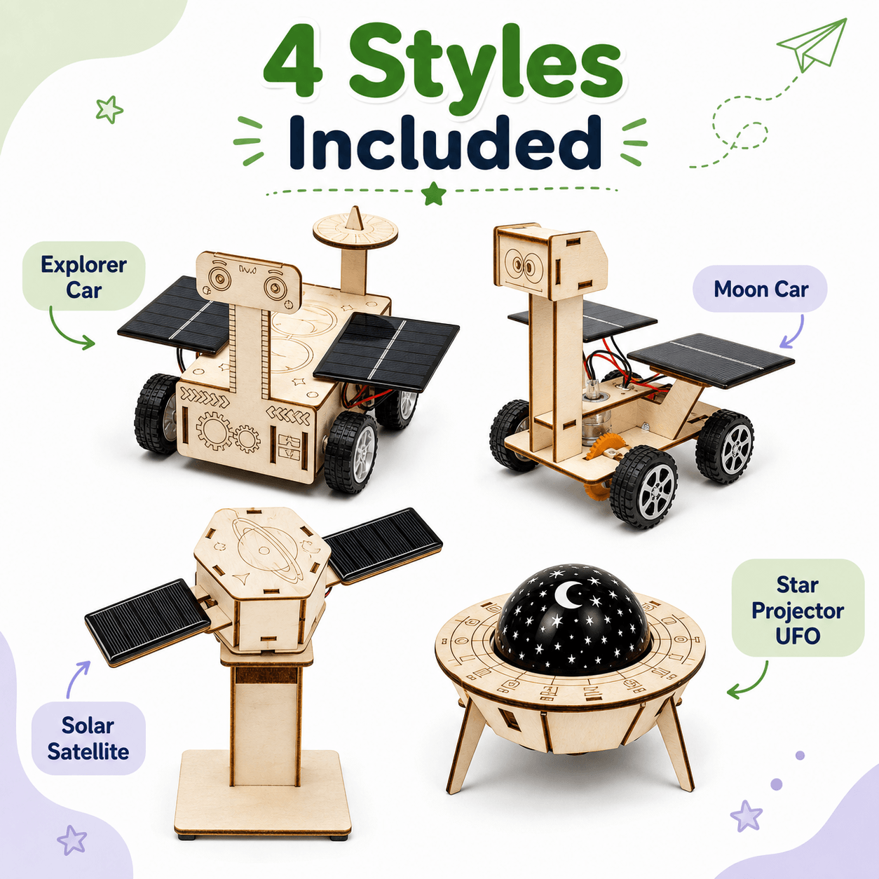 Space Explorer Kit – 4-in-1 DIY STEM Science Toy for Kids
