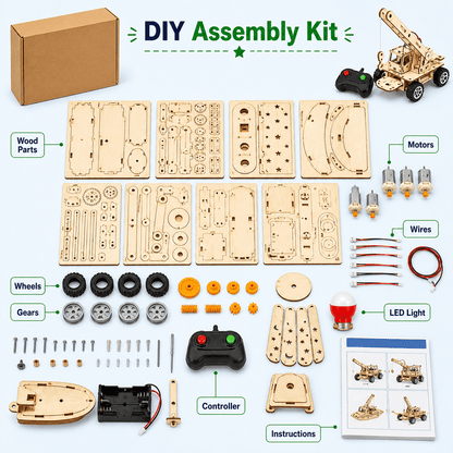 First STEM Success Kit – 4-in-1 DIY Science Toy for Young Builders