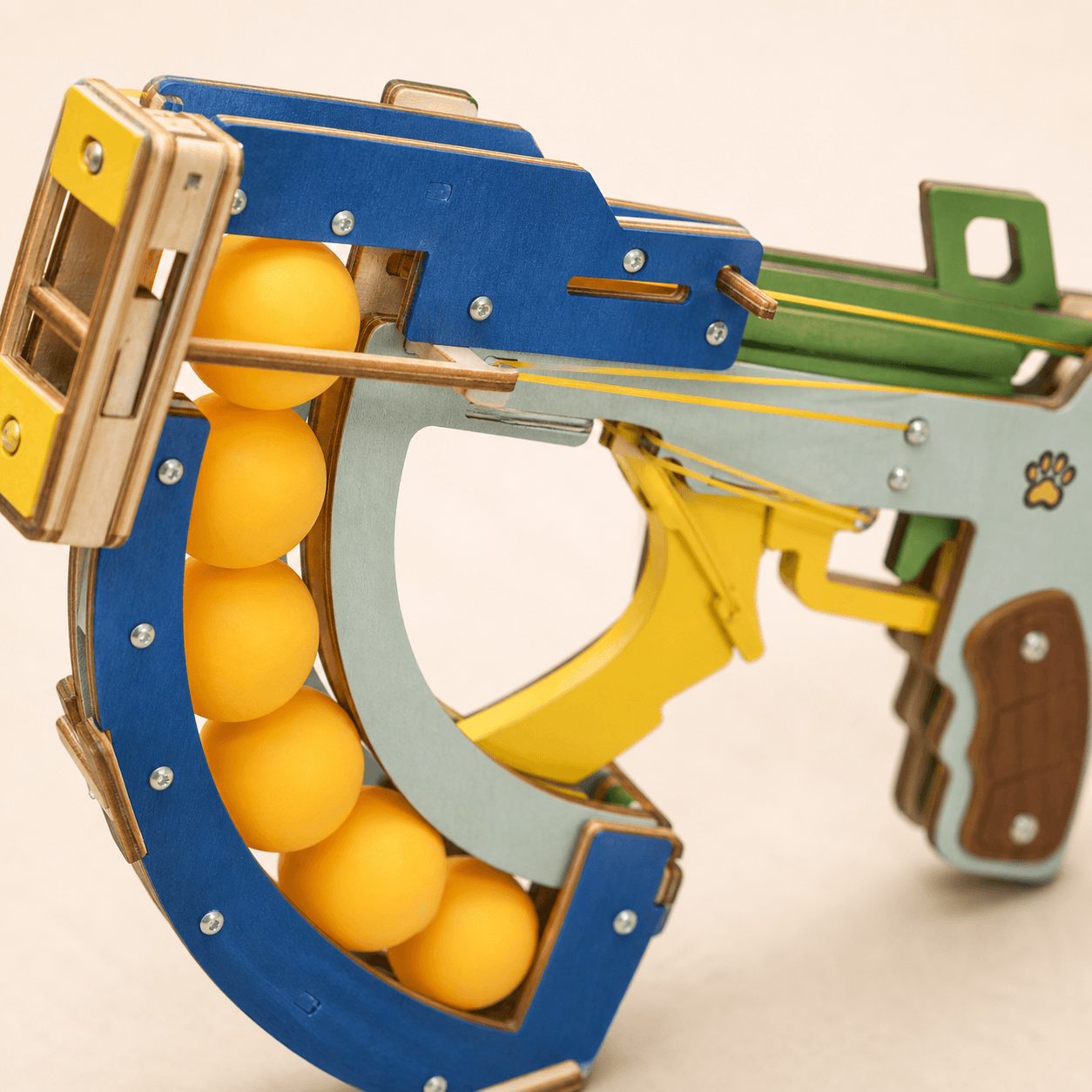 Wooden Ping Pong Ball Launcher