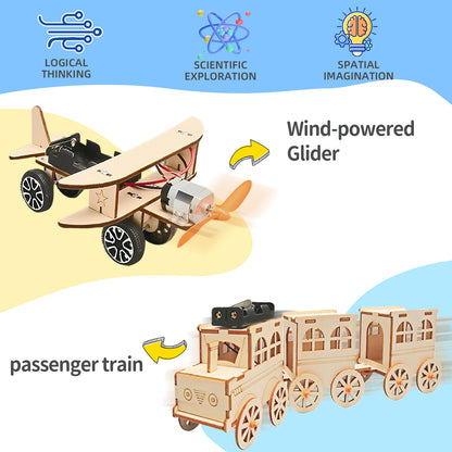 6-in-1 Wooden Construction STEM Kit