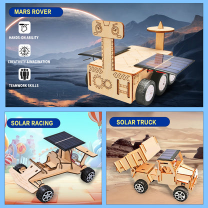 6-in-1 Solar Powered Wooden STEM Building Kit