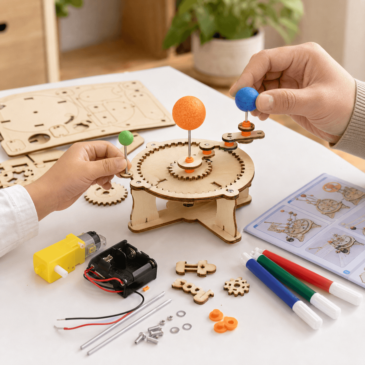DIY Wooden Solar System Orrery
