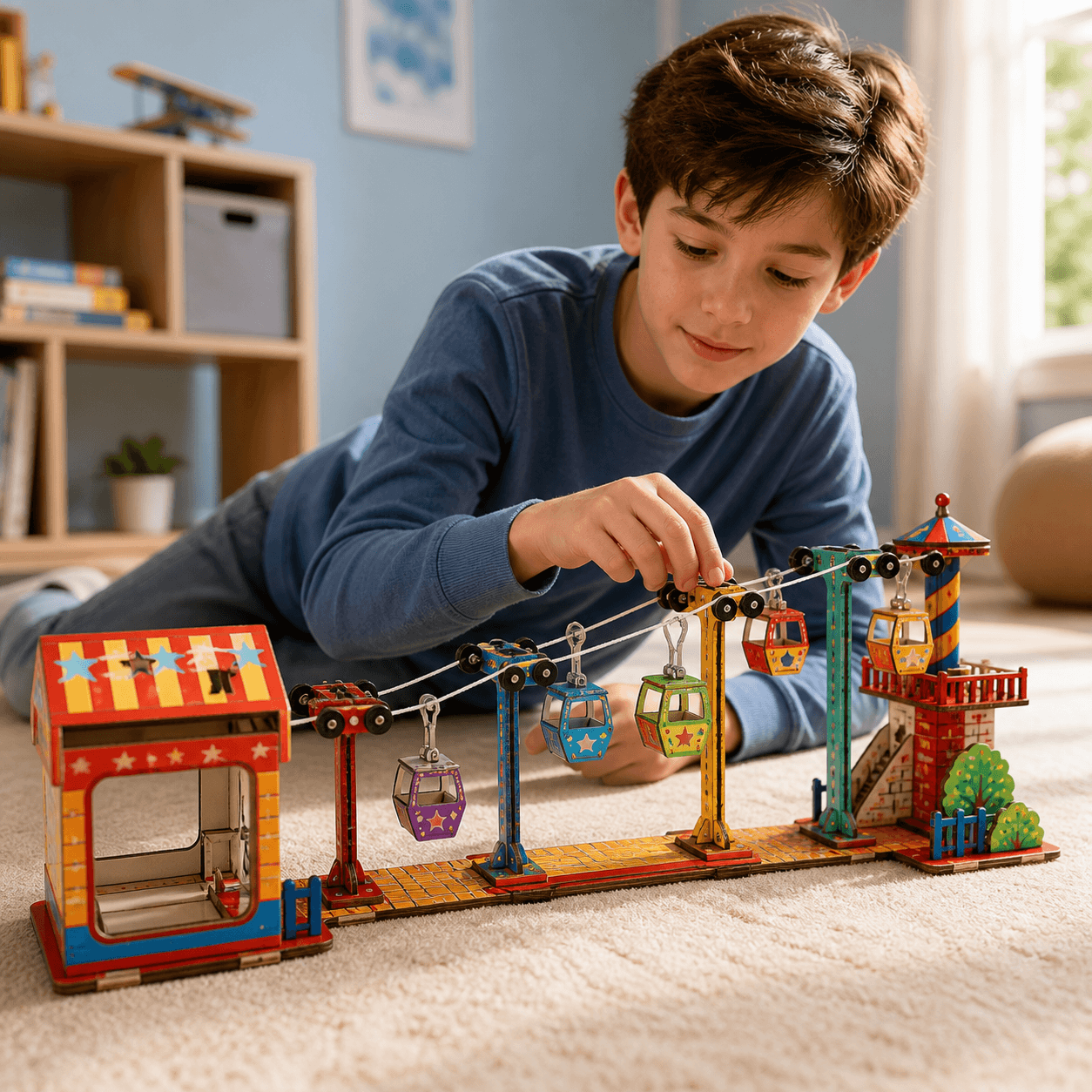 DIY Wooden Cable Car Model Kit