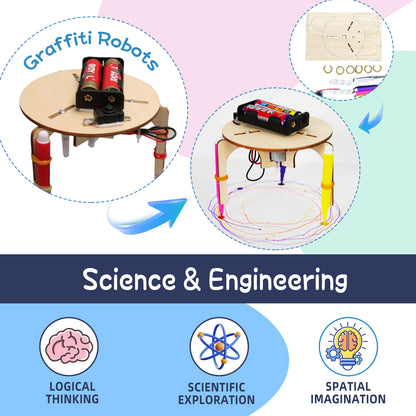 6-in-1 Robot  Wooden STEM Building Kit