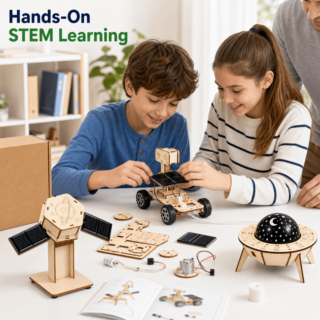 Space Explorer Kit – 4-in-1 DIY STEM Science Toy for Kids