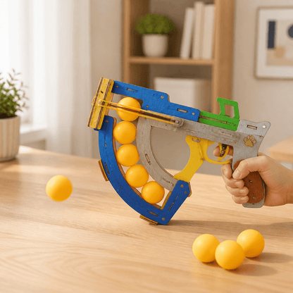 Wooden Ping Pong Ball Launcher