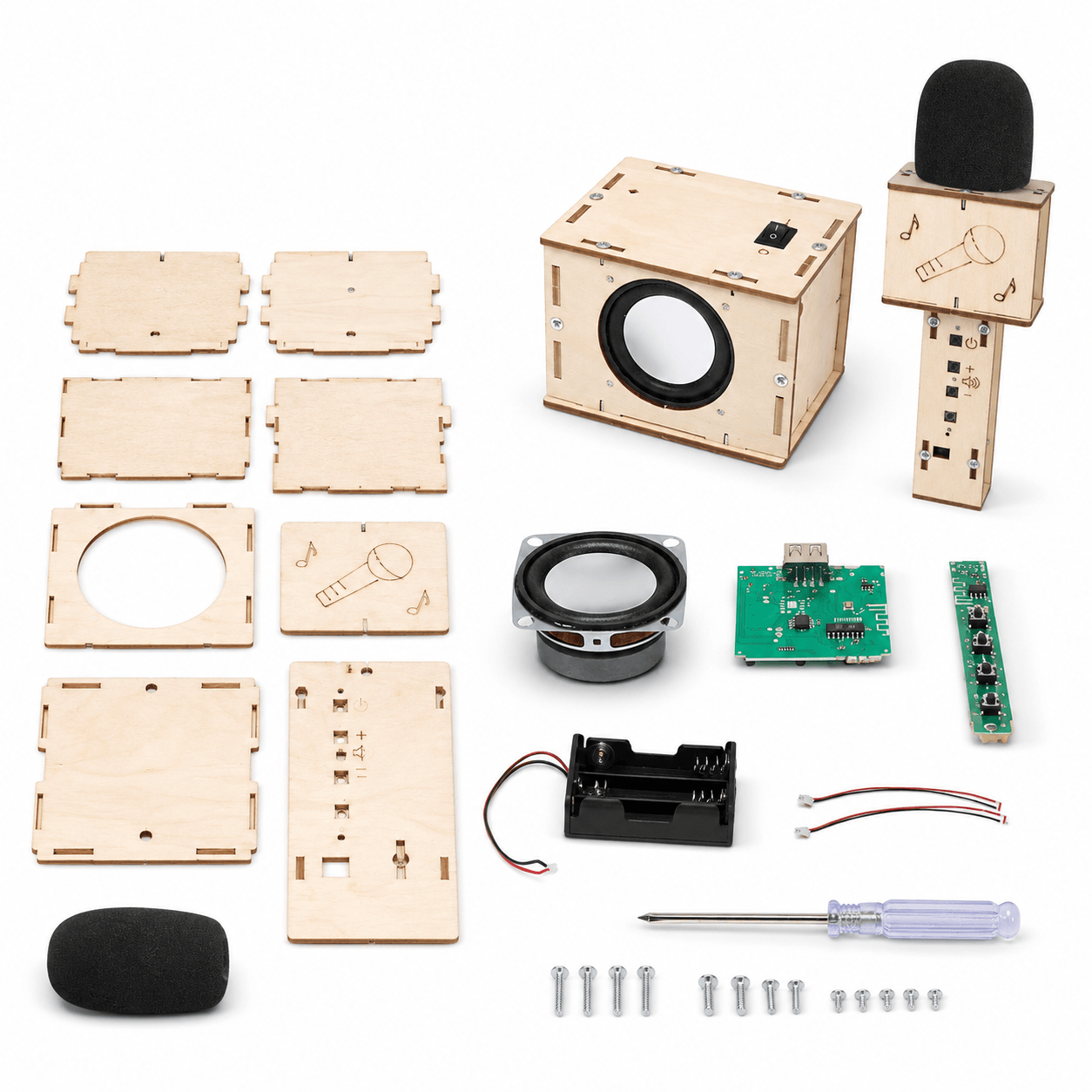 DIY Wooden Bluetooth Speaker & Microphone Kit