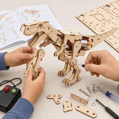 DIY Wooden Dinosaur Model Kit