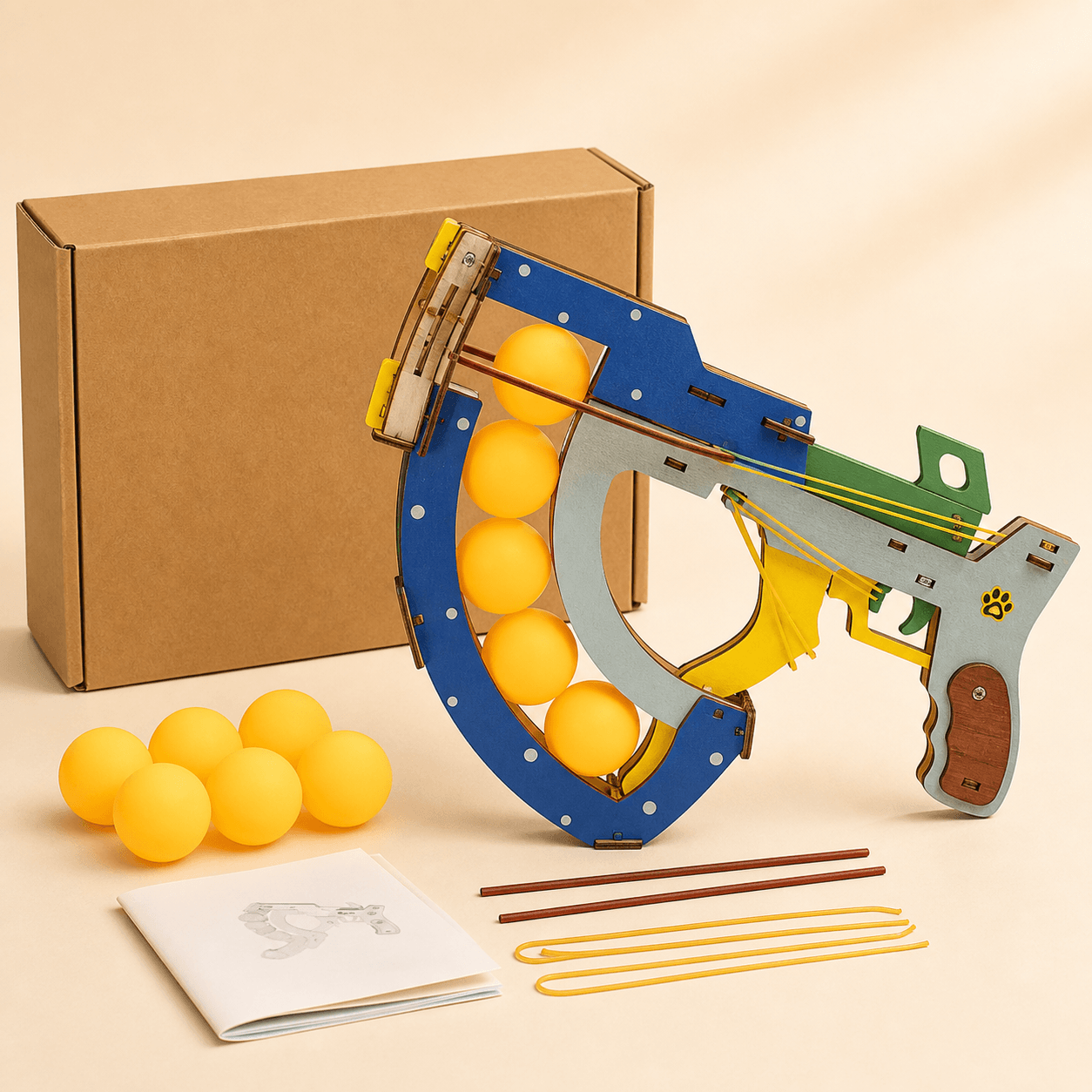 Wooden Ping Pong Ball Launcher